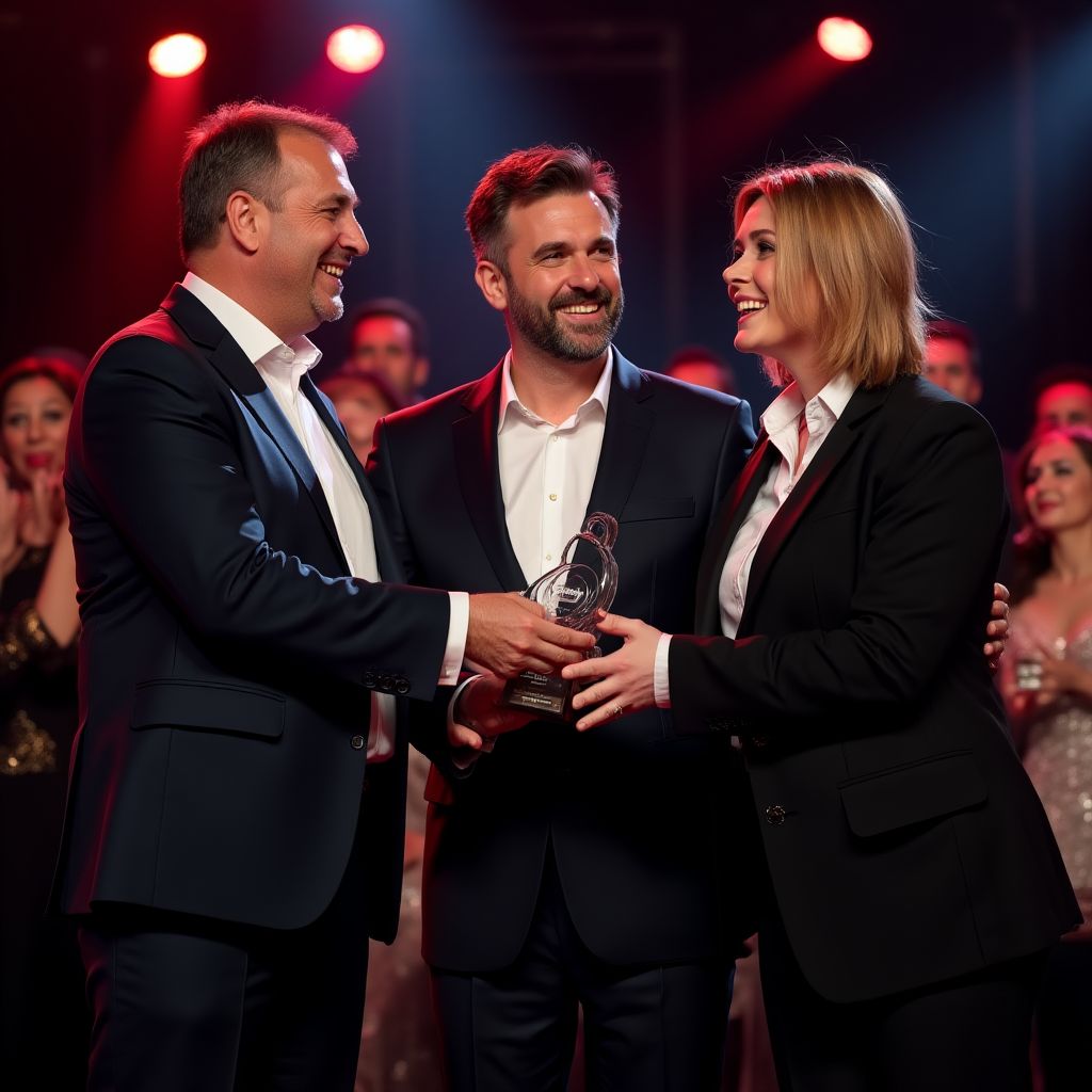 TurkeyCoach Elite team receiving business excellence award