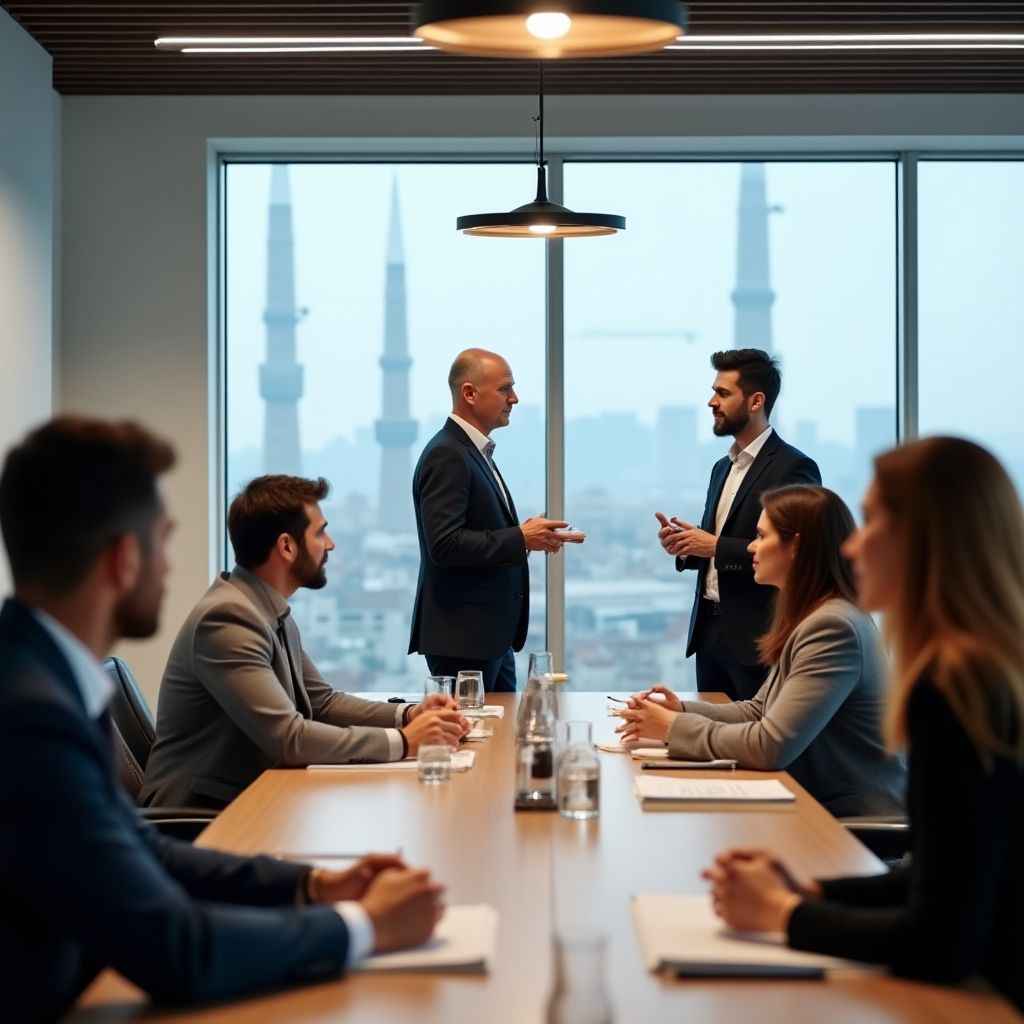 Business strategy session with Turkish entrepreneurs